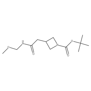 Tert-butyl 3-(2-((methoxymethyl)amino)-2-oxoethyl)azetidine-1-carboxylate Structure