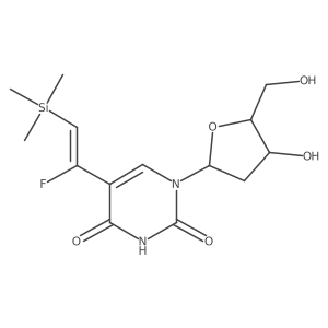 Uridine, 2a(2)-deoxy-5-[1-fluoro-2-(trimethylsilyl)ethenyl]- Structure