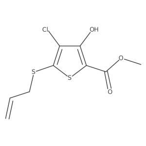 Methyl 5-(allylthio)-4-chloro-3-hydroxythiophene-2-carboxylate Structure