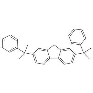 2,7-Bis(2-phenylpropan-2-yl)-9H-fluorene结构式
