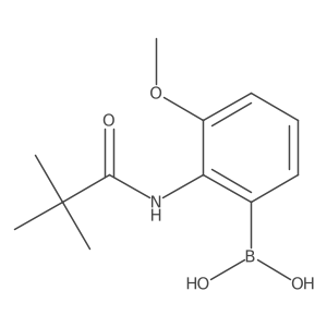 [2-(2,2-Dimethylpropanoylamino)-3-methoxyphenyl]boronic acid结构式