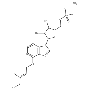 disodium;[(2R,3S,4R,5R)-3,4-dihydroxy-5-[6-[[(E)-4-hydroxy-3-methylbut-2-enyl]amino]purin-9-yl]oxolan-2-yl]methyl phosphate结构式