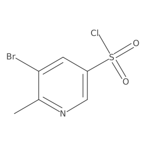 5-Bromo-6-methylpyridine-3-sulfonyl chloride结构式