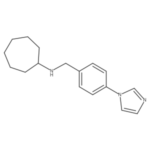 Cycloheptyl-(4-imidazol-1-yl-benzyl)-amine Structure