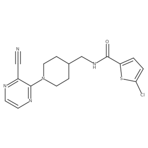 5-chloro-N-((1-(3-cyanopyrazin-2-yl)piperidin-4-yl)methyl)thiophene-2-carboxamide Structure
