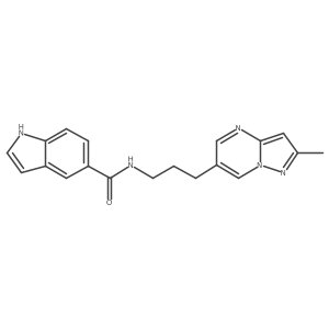 N-(3-(2-methylpyrazolo[1,5-a]pyrimidin-6-yl)propyl)-1H-indole-5-carboxamide Structure