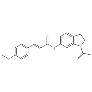 (E)-N-(1-acetylindolin-6-yl)-3-(4-(methylthio)phenyl)acrylamide结构式