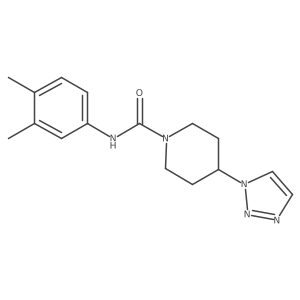 N-(3,4-dimethylphenyl)-4-(1H-1,2,3-triazol-1-yl)piperidine-1-carboxamide结构式