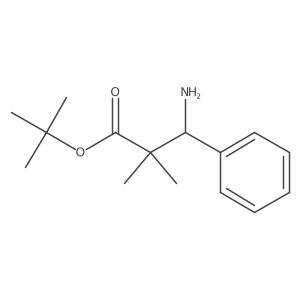 Tert-butyl 3-amino-2,2-dimethyl-3-phenylpropanoate结构式