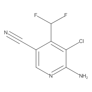 6-Amino-5-chloro-4-(difluoromethyl)nicotinonitrile Structure