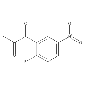 1-Chloro-1-(2-fluoro-5-nitrophenyl)propan-2-one结构式