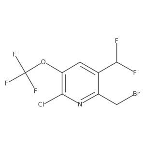 2-(Bromomethyl)-6-chloro-3-(difluoromethyl)-5-(trifluoromethoxy)pyridine Structure