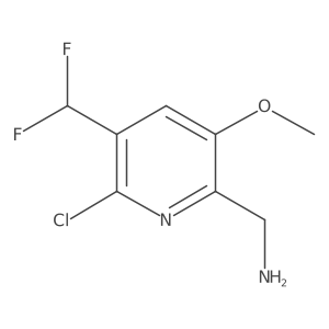 2-(Aminomethyl)-6-chloro-5-(difluoromethyl)-3-methoxypyridine Structure