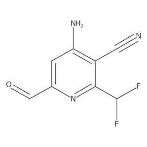 4-Amino-2-(difluoromethyl)-6-formylnicotinonitrile结构式