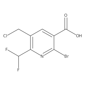 2-Bromo-5-(chloromethyl)-6-(difluoromethyl)nicotinic acid Structure