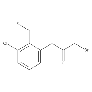 1-Bromo-3-(3-chloro-2-(fluoromethyl)phenyl)propan-2-one Structure