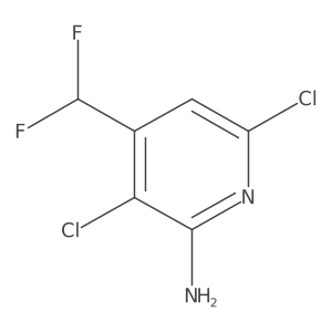 3,6-Dichloro-4-(difluoromethyl)pyridin-2-amine Structure