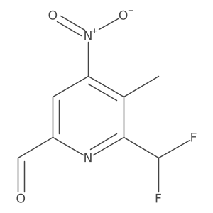 2-(Difluoromethyl)-3-methyl-4-nitropyridine-6-carboxaldehyde Structure