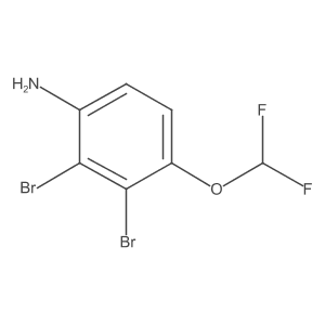 2,3-Dibromo-4-(difluoromethoxy)aniline Structure