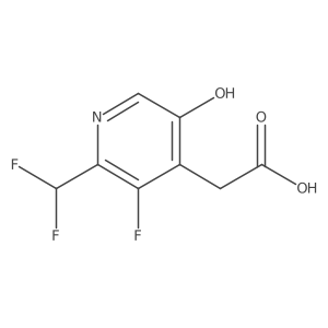 2-(Difluoromethyl)-3-fluoro-5-hydroxypyridine-4-acetic acid Structure