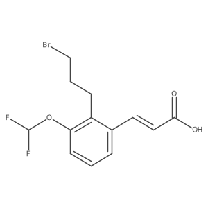2-(3-Bromopropyl)-3-(difluoromethoxy)cinnamic acid结构式