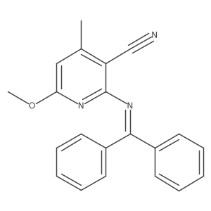 2-(Diphenylmethyleneamino)-6-methoxy-4-methylpyridine-3-carbonitrile结构式