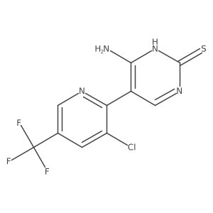 4-Amino-5-(3-chloro-5-(trifluoromethyl)pyridin-2-yl)pyrimidine-2-thiol结构式