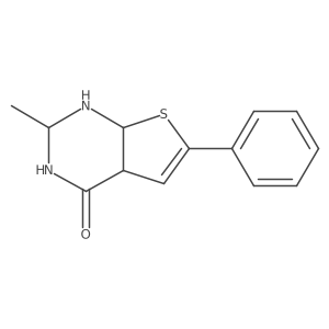 2-methyl-6-phenyl-2,3,4a,7a-tetrahydro-1H-thieno[2,3-d]pyrimidin-4-one结构式