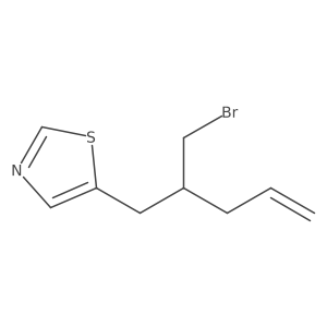 5-[2-(Bromomethyl)pent-4-en-1-yl]-1,3-thiazole结构式