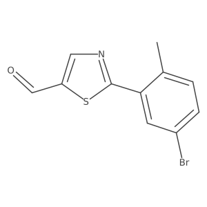 2-(5-Bromo-2-methylphenyl)thiazole-5-carbaldehyde Structure