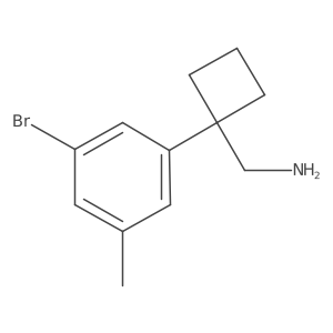 [1-(3-Bromo-5-methylphenyl)cyclobutyl]methanamine结构式
