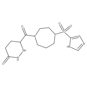 6-[4-(1H-imidazol-5-ylsulfonyl)-1,4-diazepane-1-carbonyl]diazinan-3-one结构式
