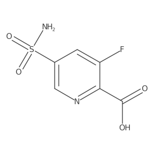 5-(Aminosulfonyl)-3-fluoro-2-pyridinecarboxylic acid Structure