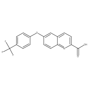 6-[4-(Trifluoromethyl)phenoxy]-2-quinolinecarboxylic acid Structure