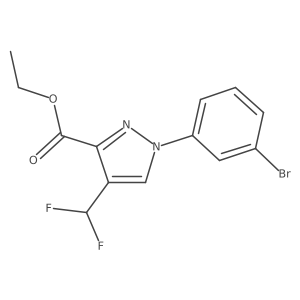 Ethyl 1-(3-bromophenyl)-4-(difluoromethyl)pyrazole-3-carboxylate Structure