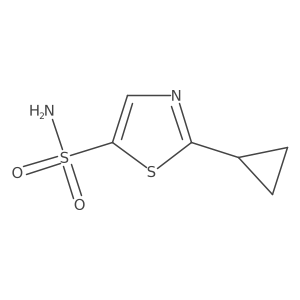 2-Cyclopropyl-1,3-thiazole-5-sulfonamide结构式