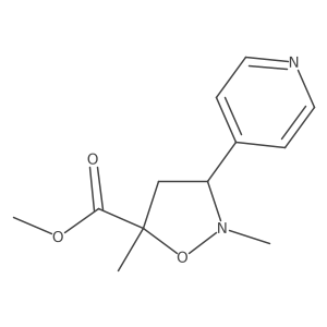 Methyl 2,5-dimethyl-3-(pyridin-4-yl)isoxazolidine-5-carboxylate Structure