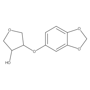 Rel-(3S,4S)-4-(benzo[d][1,3]dioxol-5-yloxy)tetrahydrofuran-3-ol结构式