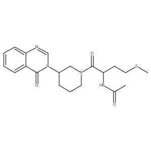 N-(4-(methylthio)-1-oxo-1-(3-(4-oxoquinazolin-3(4H)-yl)piperidin-1-yl)butan-2-yl)acetamide Structure