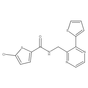 5-chloro-N-((3-(thiophen-2-yl)pyrazin-2-yl)methyl)thiophene-2-carboxamide结构式