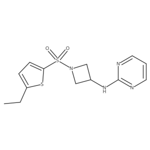 N-(1-((5-ethylthiophen-2-yl)sulfonyl)azetidin-3-yl)pyrimidin-2-amine Structure