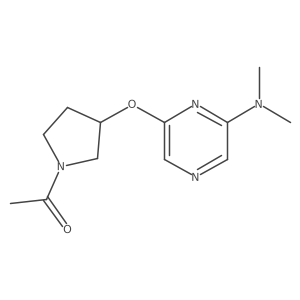 1-(3-((6-(Dimethylamino)pyrazin-2-yl)oxy)pyrrolidin-1-yl)ethanone结构式