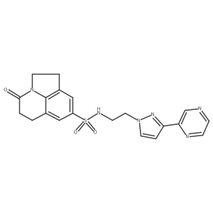4-oxo-N-(2-(3-(pyrazin-2-yl)-1H-pyrazol-1-yl)ethyl)-2,4,5,6-tetrahydro-1H-pyrrolo[3,2,1-ij]quinoline-8-sulfonamide Structure