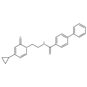N-(2-(4-cyclopropyl-6-oxopyrimidin-1(6H)-yl)ethyl)-[1,1'-biphenyl]-4-carboxamide Structure