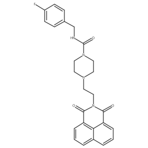 4-(2-(1,3-dioxo-1H-benzo[de]isoquinolin-2(3H)-yl)ethyl)-N-(4-fluorobenzyl)piperazine-1-carboxamide Structure