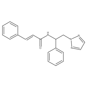 N-(1-phenyl-2-(2H-1,2,3-triazol-2-yl)ethyl)cinnamamide结构式