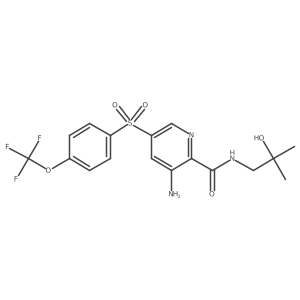 3-amino-N-(2-hydroxy-2-methylpropyl)-5-[4-(trifluoromethoxy)phenyl]sulfonylpyridine-2-carboxamide结构式