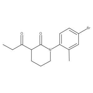 1-(4-Bromo-2-methylphenyl)-3-propanoylpiperidin-2-one Structure
