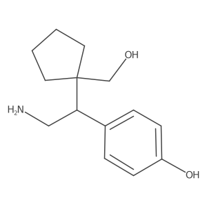 4-{2-Amino-1-[1-(hydroxymethyl)cyclopentyl]ethyl}phenol Structure