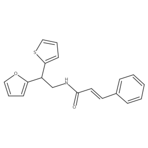 (2E)-N-[2-(furan-2-yl)-2-(thiophen-2-yl)ethyl]-3-phenylprop-2-enamide Structure